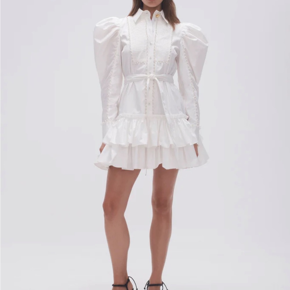 Florence Pearl Trim Mini Dress